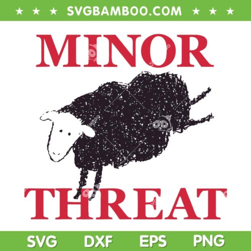 Minor Threat SVG PNG, Funny Sheep SVG, Sheep Minor Threat DXF SVG PNG EPS