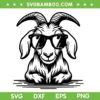 Peeking Goat With Sunglasses SVG, Goat Bad Ass SVG PNG Peeking Goat With Sunglasses SVG, Goat Bad Ass SVG PNG