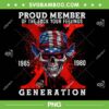 Proud Member Of Your Feelings Horror Skull PNG, Skull X Generation PNG, American Flag Skull PNG