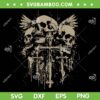 Skull Cross Wings SVG PNG, Y2K Goth Alt Grunge SVG, Gothic Emo Aesthetic DXF SVG PNG EPS
