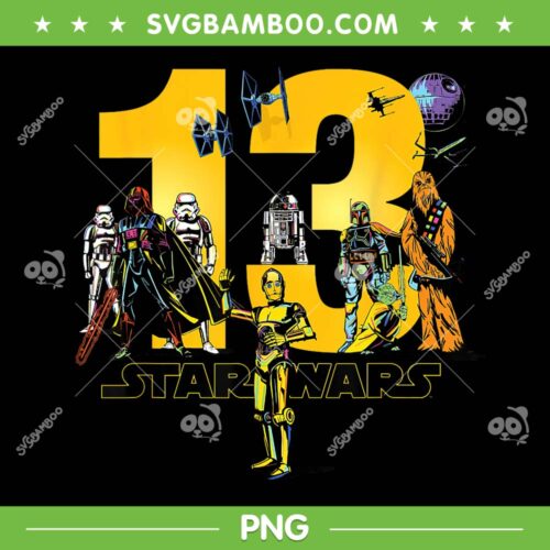 Star Wars Classic Thirteenth Birthday PNG, Starwars Characters 13 Year Old PNG