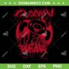 The Naughty Grizzly Gothic SVG, Anime Red Text SVG PNG