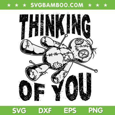 Thinking of You Voodoo Doll SVG PNG, Funny Voodoo Bear Halloween 2024 SVG