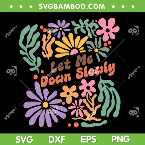 Alec Let Me Down Slowly SVG PNG, Floral Art Alec Benjamin SVG