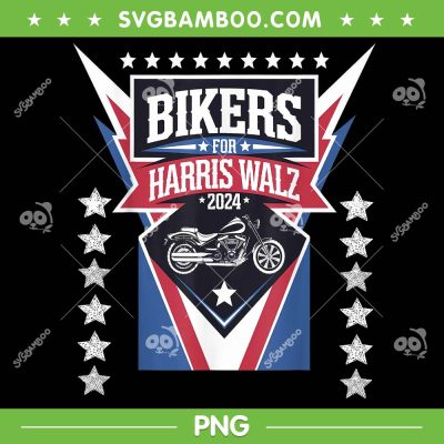 Bikers For Harris Walz 2024 PNG, Harris Waltz 2024 Election PNG