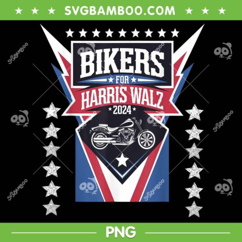 Bikers For Harris Walz 2024 PNG, Harris Waltz 2024 Election PNG