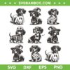 Boo Dachshund Halloween SVG PNG, Spooky Dog Wiener Halloween Costume SVG