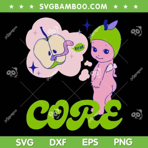 Brat Rotten to the Core SVG PNG, Bad Apple Funny SVG, Kamala Brat Core DXF SVG PNG EPS