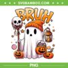 Funny Ghost Bruh Halloween PNG, Coffee Ghost Trick Or Treat Candy PNG