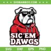 Bulldogs Sic Em Dawgs SVG PNG, Football Spirit Game Day SVG, Vintage Retro Sports Lover DXF SVG PNG EPS