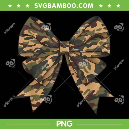 Camo Coquette Bow Duck Hunting PNG, Girls Kids Women Hunter PNG