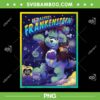 Care Bears Frankenstein PNG, Bear Horror Movie Halloween PNG, Grumpy Bear It's Alive Frankenstein PNG