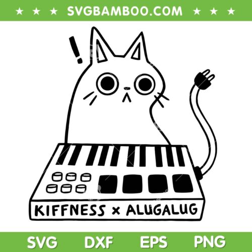 Cat Kiffness Alugalug SVG PNG, Funny Cat DJ Music SVG