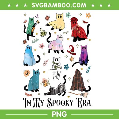 Cats In My Spooky Era PNG, Funny Cats The Eras Tour PNG, Taylor Swift Halloween Cat PNG