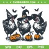 Chicken Witches Halloween Spooky SVG, Chickens Pumpkin Fall SVG PNG