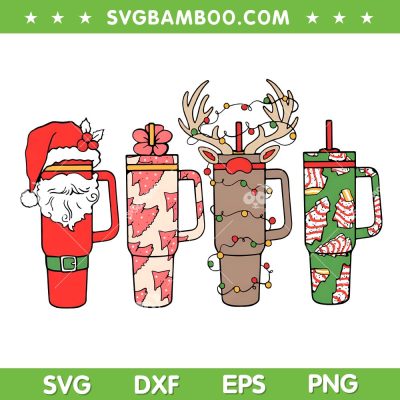 Christmas Tumbler Costume SVG, Obsessive Cup Disorder Christmas SVG PNG