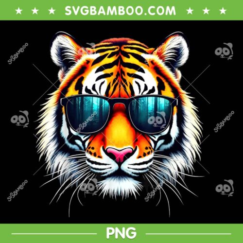 Cool Tiger in Sunglasses PNG, Detroit Tigers October Ready PNG