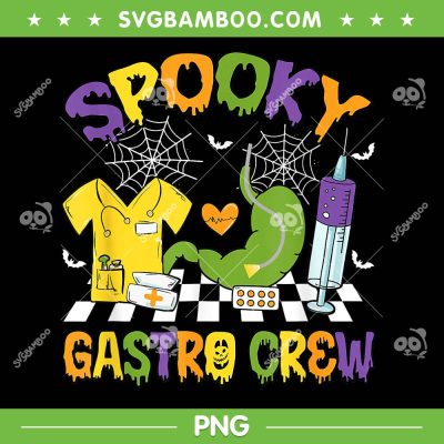 Spooky Gastro Crew PNG, Funny Nurse Gastro Halloween Costumes PNG