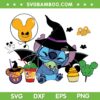 Disney Stitch Witch Halloween SVG, Stitch and Lilo Snacks SVG PNG, Disney Stitch and Baby Yoda SVG