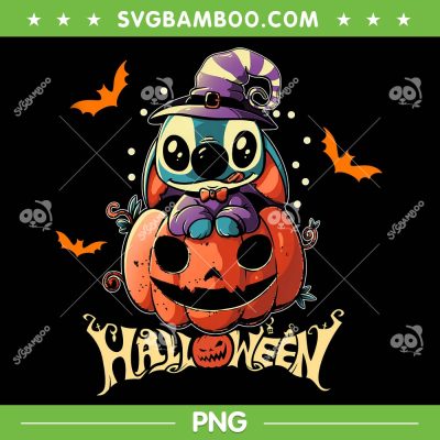 Cute Stitch Pumpkin Halloween PNG, Disney Stitch and Lilo Horror Halloween PNG