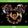 Disney Stitch Halloween Mickey Ear PNG, Stitch Trick or Treat PNG, Funny Stitch Lilo Horror Face PNG