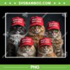 Donald Trump Make Cats Safe Again PNG, Cat Trump Red Hat 2024 PNG, Trump for President PNG