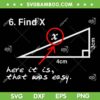 Find X Here It Is That Was Easy SVG PNG, Funny Teacher Math SVG