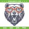 Football Game Day Bears SVG, Bear Sunglasses SVG PNG, Chicago Bears Game Day DXF SVG PNG EPS