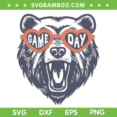 Football Game Day Bears SVG, Bear Sunglasses SVG PNG, Chicago Bears Game Day DXF SVG PNG EPS Football Game Day Bears SVG, Bear Sunglasses SVG PNG, Chicago Bears Game Day DXF SVG PNG EPS