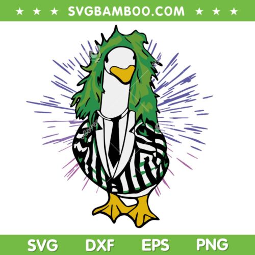 Funny Goose Beetlejuice SVG, Goose Goose Duck Horror Movie Characters SVG PNG
