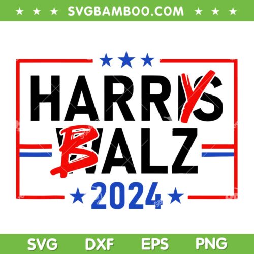 Funny Harry Balz 2024 SVG, Harris Walz 24 Meme SVG PNG, Kamala Democratics Vote DXF SVG PNG EPS