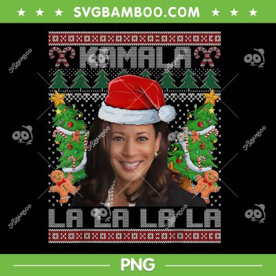 Kamala Harris Christmas Ugly 2024 PNG, Christmas Comma La Ugly Sweater PNG