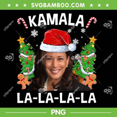 Funny Kamala Harris 2024 Christmas PNG, Kamala Comma La PNG