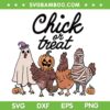 Funny Chicken Witch Spooky Halloween SVG, Chicken Chick Or Treat SVG PNG
