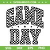 Game Day Checkered SVG PNG, Football Mom Game Day SVG