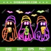 Ghost Drinking Coffee Neon SVG PNG, Funny Ghost Halloween Costume SVG