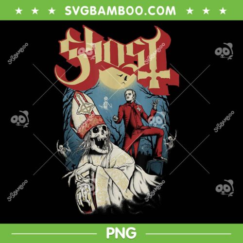Ghost Band Graveyard PNG, Ghost Music Band Rock Tour 2024 PNG