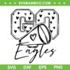 Go Cheer Eagles SVG, Football Eagles Cheerleader SVG PNG