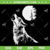 Wolf Howling Moon Forest SVG PNG, Wolf Graphic Nature Wildlife SVG