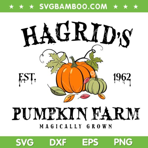 Hagrid's Pumpkin Farm SVG PNG, Halloween Fall Autumn Pumpkin Garden SVG