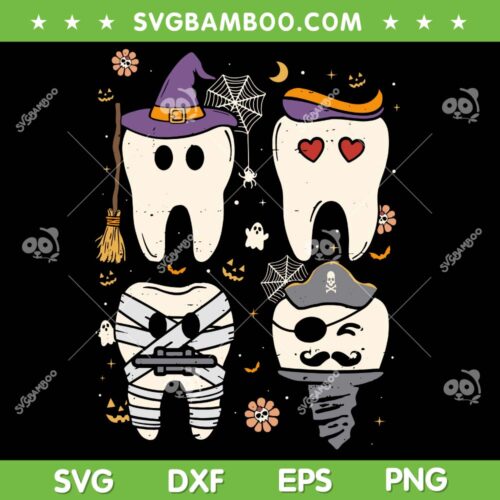 Halloween Dentist Witch SVG PNG, Teeth Dental Crew Costume SVG