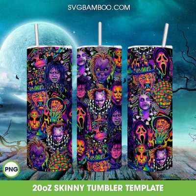 Halloween Horror Characters Head Tumbler Wrap PNG, Horror Movies Head 20oz Skinny Tumbler Wrap Template PNG Halloween Horror Characters Head Tumbler Wrap PNG, Horror Movies Head 20oz Skinny Tumbler Wrap Template PNG