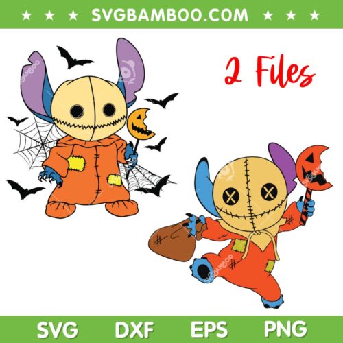Funny Stitch Sam Trick or Treat SVG, Disney Stitch Halloween Masked Trick SVG PNG