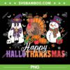Happy HalloThanksMas 2024 PNG, Happy Halloween Thanksgiving Christmas 2024 PNG
