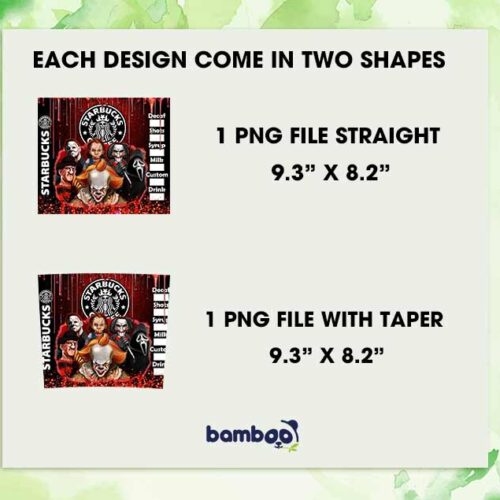 Horror Characters Starbucks Coffee Tumbler Wrap PNG, Horror Friends Coffee Tumbler Wrap Template PNG Horror Characters Starbucks Coffee Tumbler Wrap PNG, Horror Friends Coffee Tumbler Wrap Template PNG