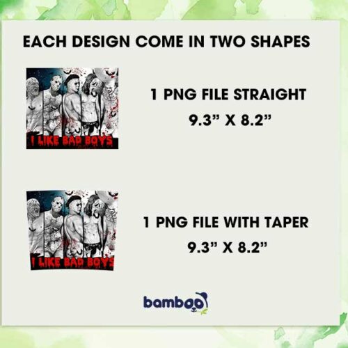 I Like A Bad Boys Tumbler Wrap PNG, Horror Movies Characters Bad Boys 20oz Skinny Tumbler Template PNG I Like A Bad Boys Tumbler Wrap PNG, Horror Movies Characters Bad Boys 20oz Skinny Tumbler Template PNG