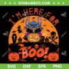 Stitch Im Here For The Boo SVG PNG, Disney Stitch Pumpkin SVG, Stitch and Lilo Horror Moon DXF SVG PNG EPS