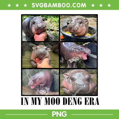 In My Moo Deng Era PNG, Funny Pygmy Hippo Moo Deng PNG, Hippo The Eras Tour PNG