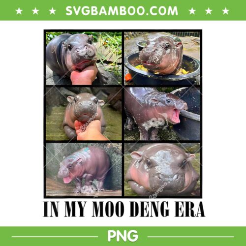 In My Moo Deng Era PNG, Funny Pygmy Hippo Moo Deng PNG, Hippo The Eras Tour PNG