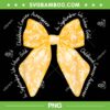 In September We Wear Gold Coquette Bow PNG, Bow Childhood Cancer Awareness Month PNG